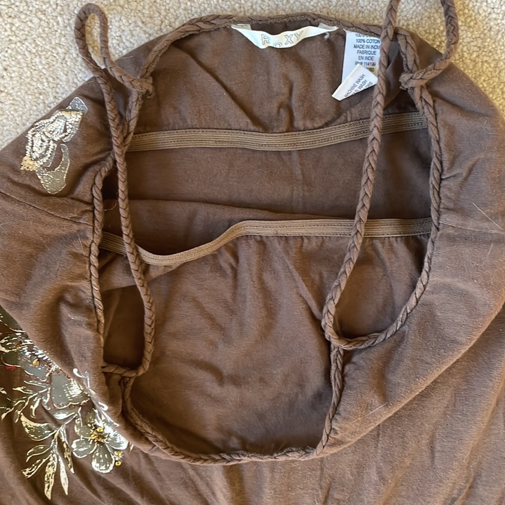 Roxy brown embellished tank medium - Picture 5 of 11